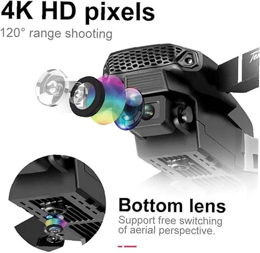 GPS Drone E88 Pro for Adults 4K Camera Foldable Live Video Drone RC Quadcopter Aircrafts with 1Battery Configuration Upgrade