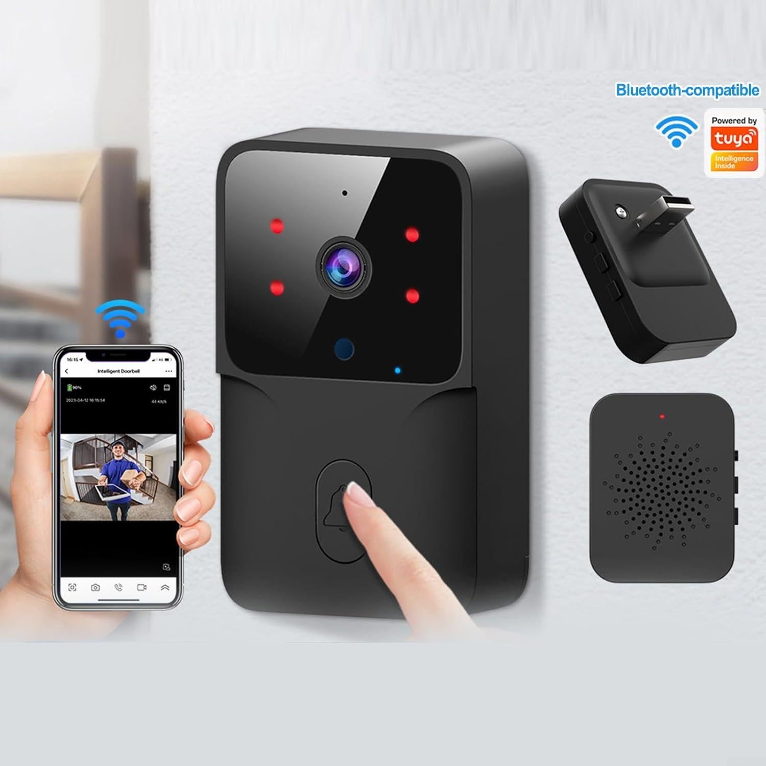 Video Doorbell Camera, Wireless Doorbell Camera, Security Video Doorbell, Home Doorbell Camera, Long Lasting Doorbell, Wireless Security Doorbell, Smart Video Doorbell, Doorbell Camera for Home