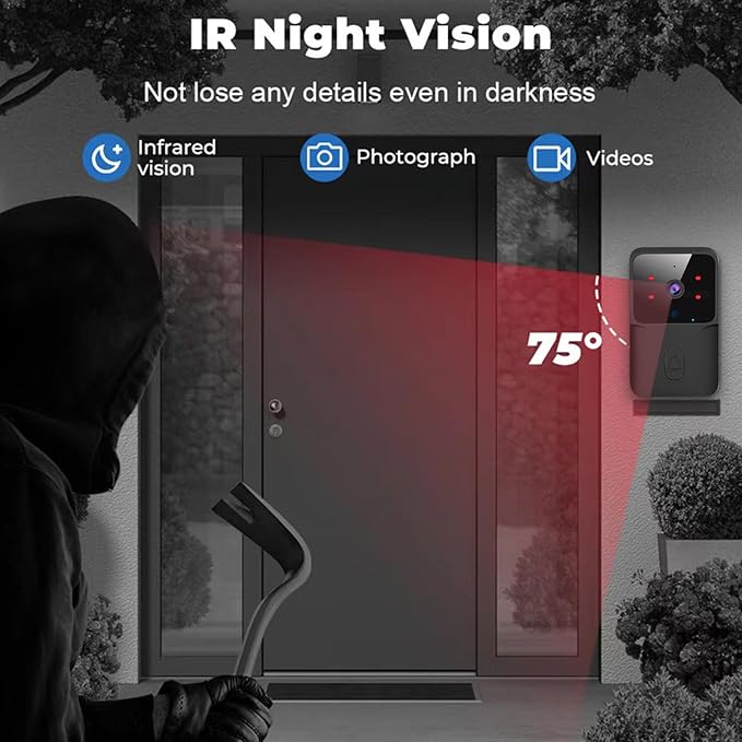 Video Doorbell Camera, Wireless Doorbell Camera, Security Video Doorbell, Home Doorbell Camera, Long Lasting Doorbell, Wireless Security Doorbell, Smart Video Doorbell, Doorbell Camera for Home
